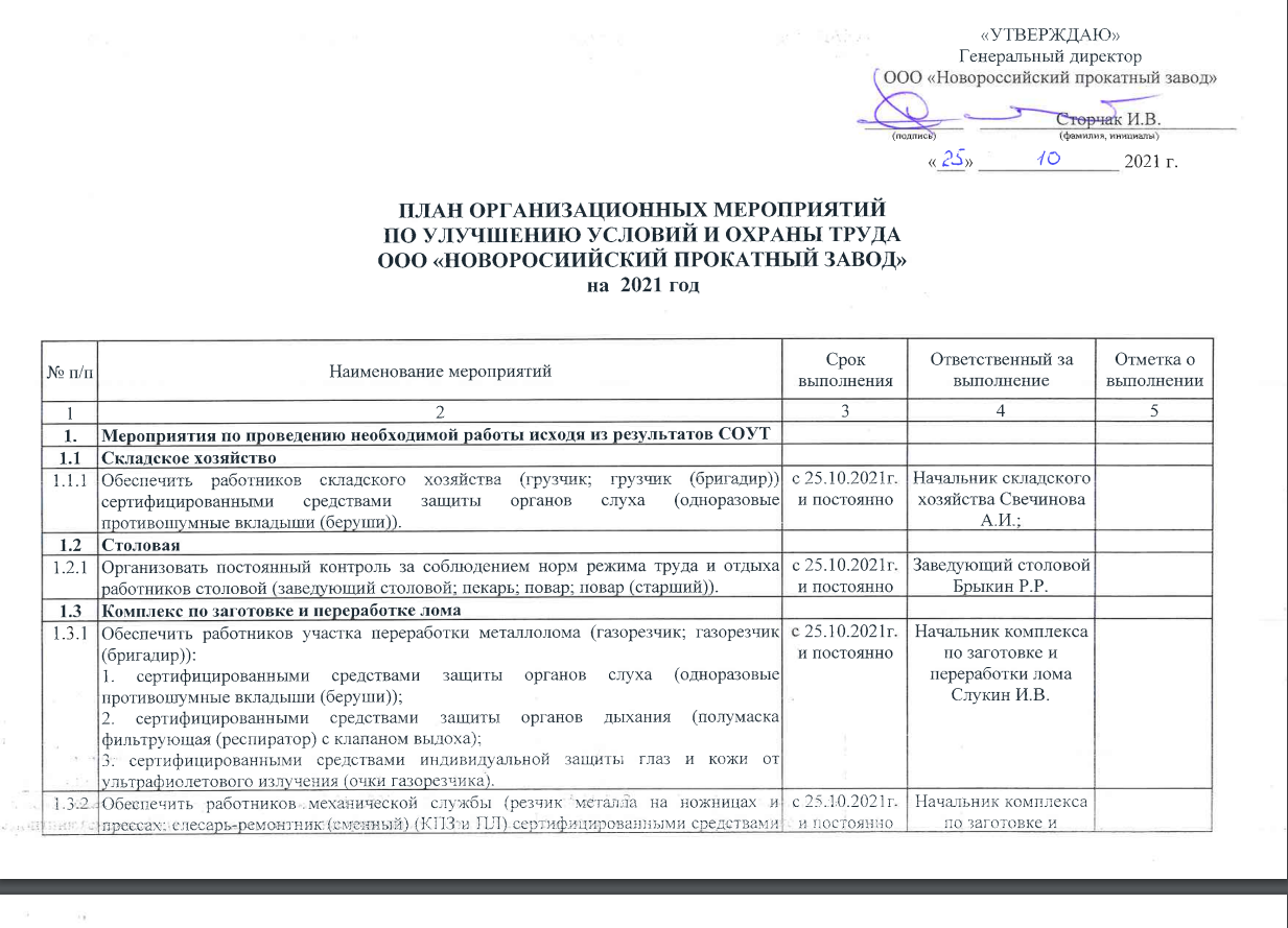 План мероприятий 25.10.2021г.